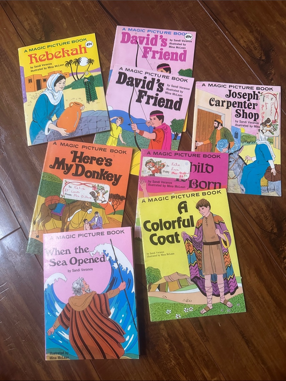 Vintage 1970s David C Cook A Magic Picture Bible Books Lot of 8 VERY RARE HTF